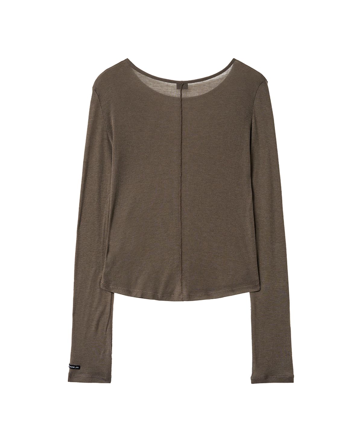 렌세(RENSE) Sheer Layered Long Sleeve Tee Moca