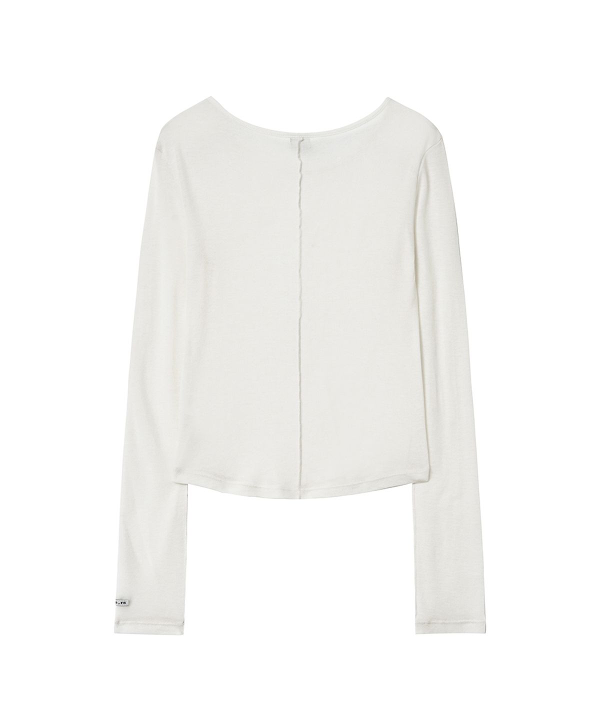 렌세(RENSE) Sheer Layered Long Sleeve Tee Ivory