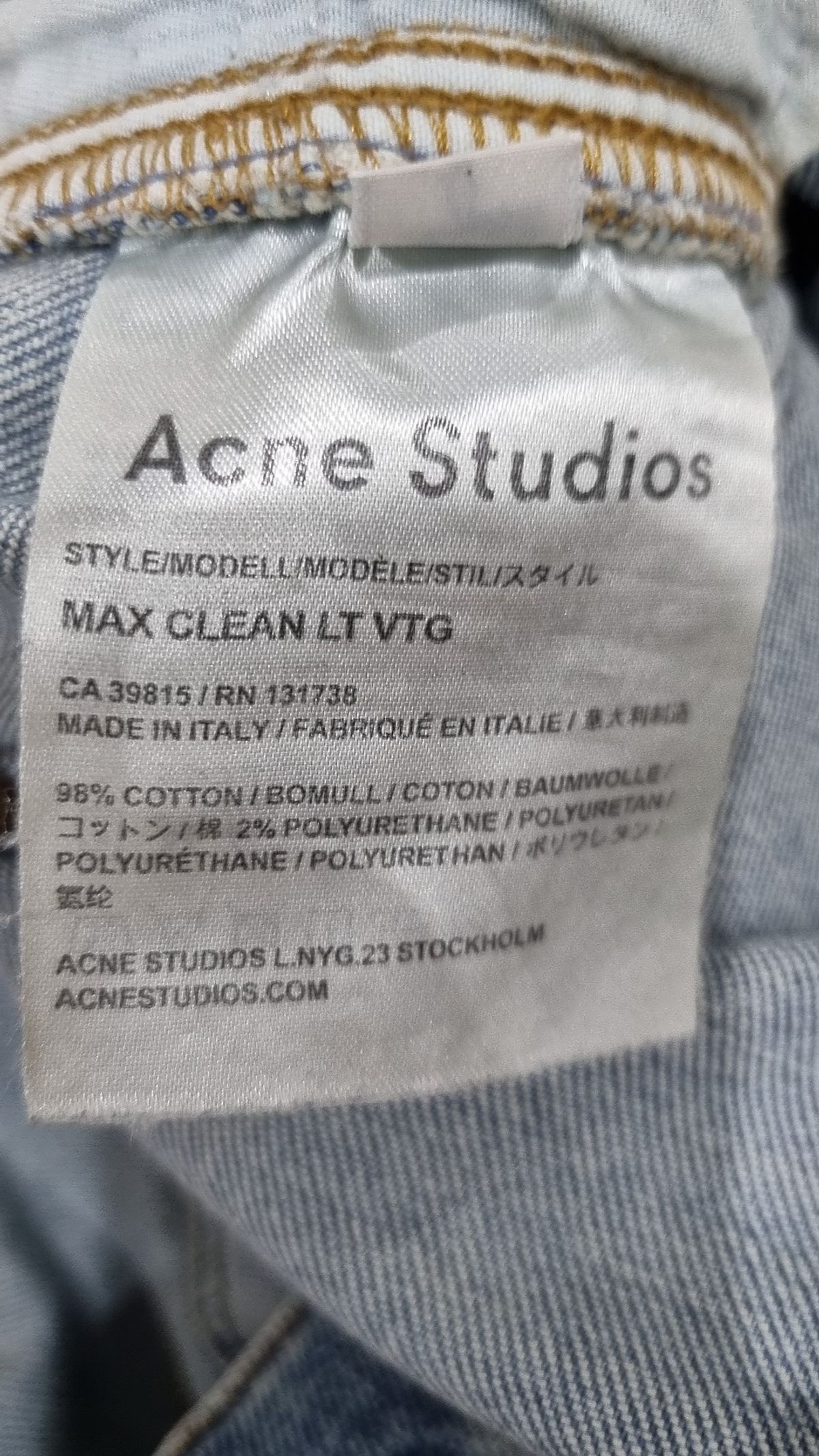 아크네 스튜디오(ACNE STUDIOS) 청/데님 팬츠 L