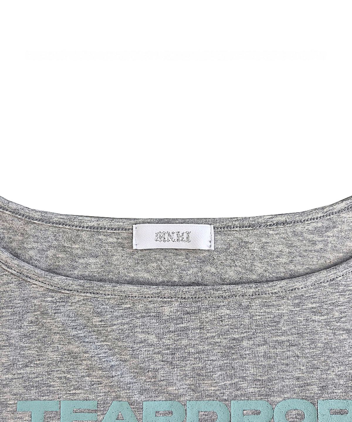 러닝하이(RUNNINGHIGH) 레터링 슬림 L/S 티 [멜란지 그레이]