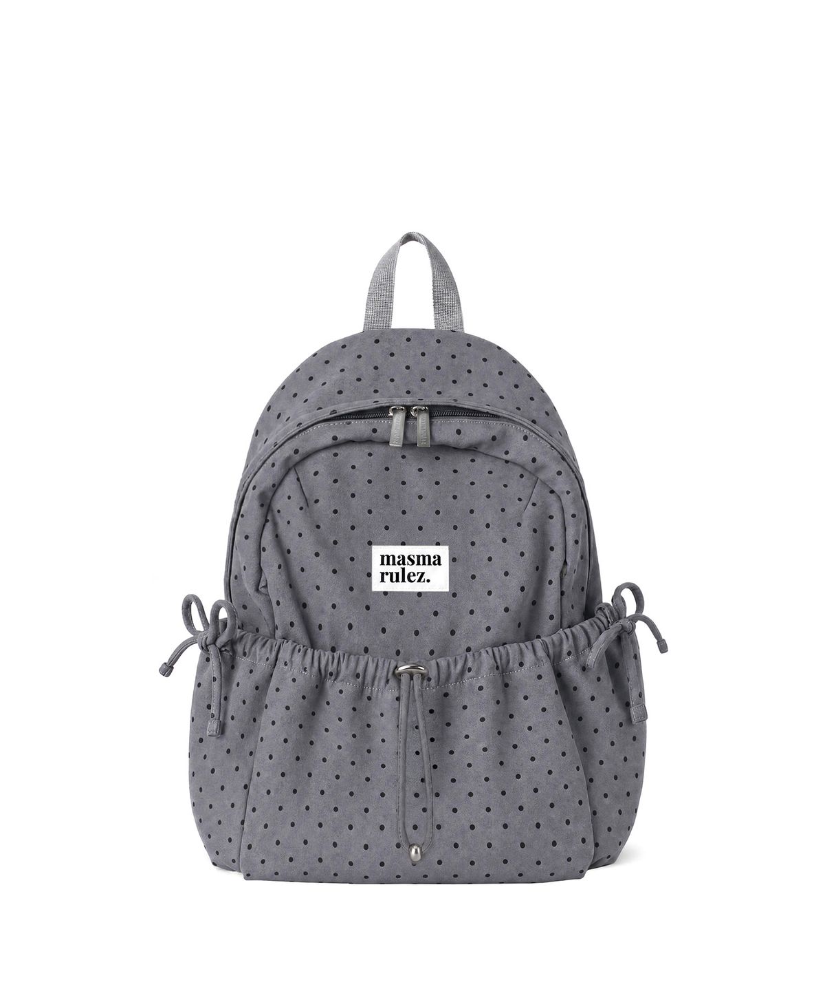마스마룰즈(MASMARULEZ) mini ver. Ribbon pocket backpack_Dot Charcoal