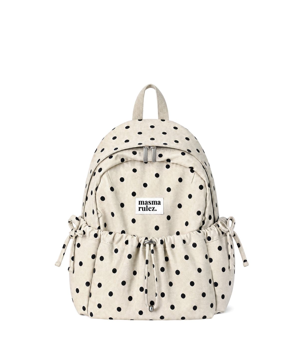 마스마룰즈(MASMARULEZ) mini ver. Ribbon pocket backpack_Dot Beige