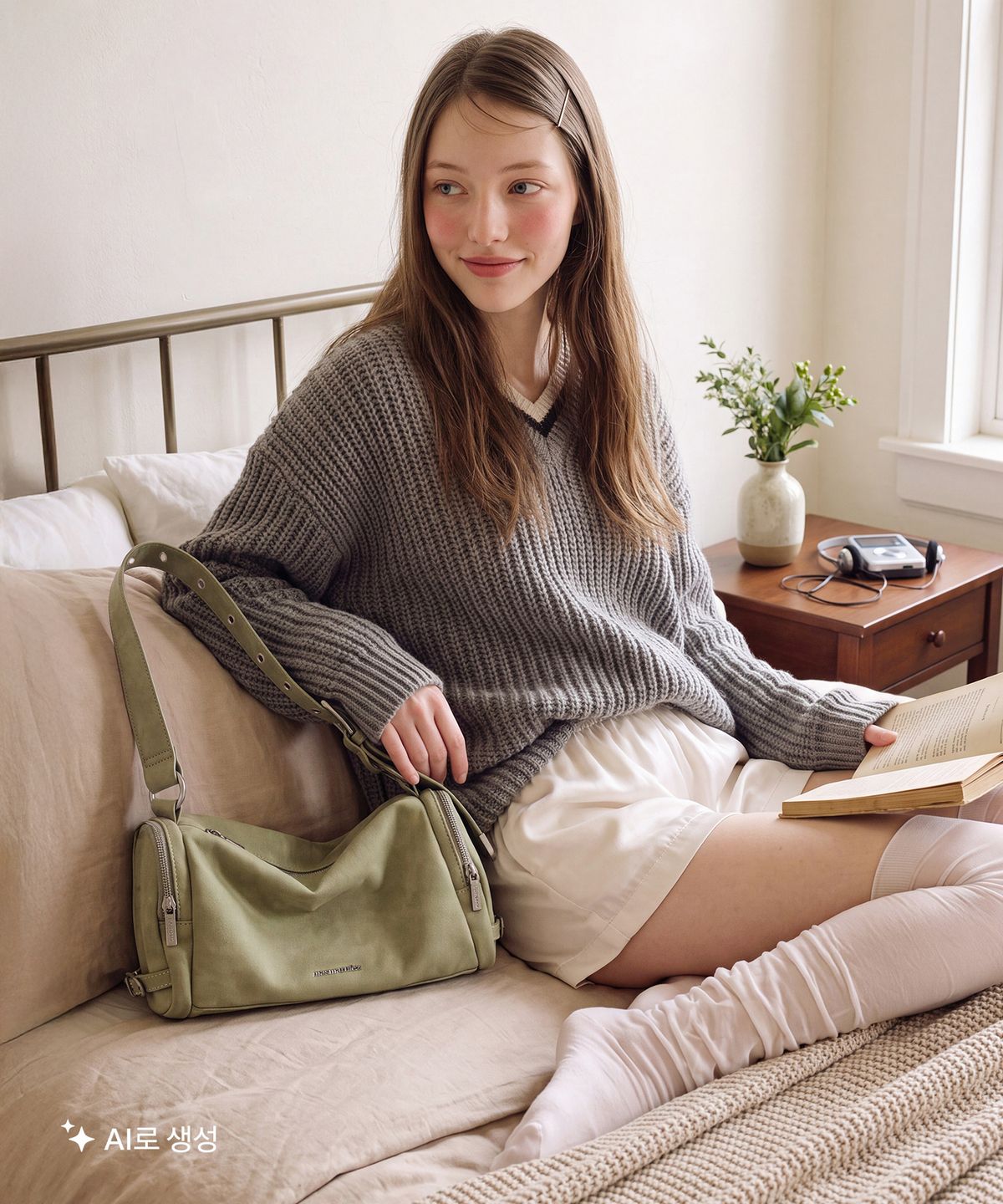 마스마룰즈(MASMARULEZ) Bolt buckle bag_Olive Green