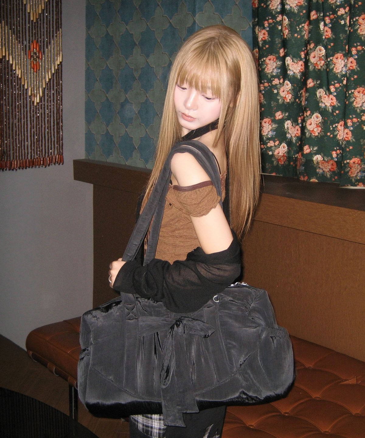 마스마룰즈(MASMARULEZ) Breeze ribbon duffel bag_Black