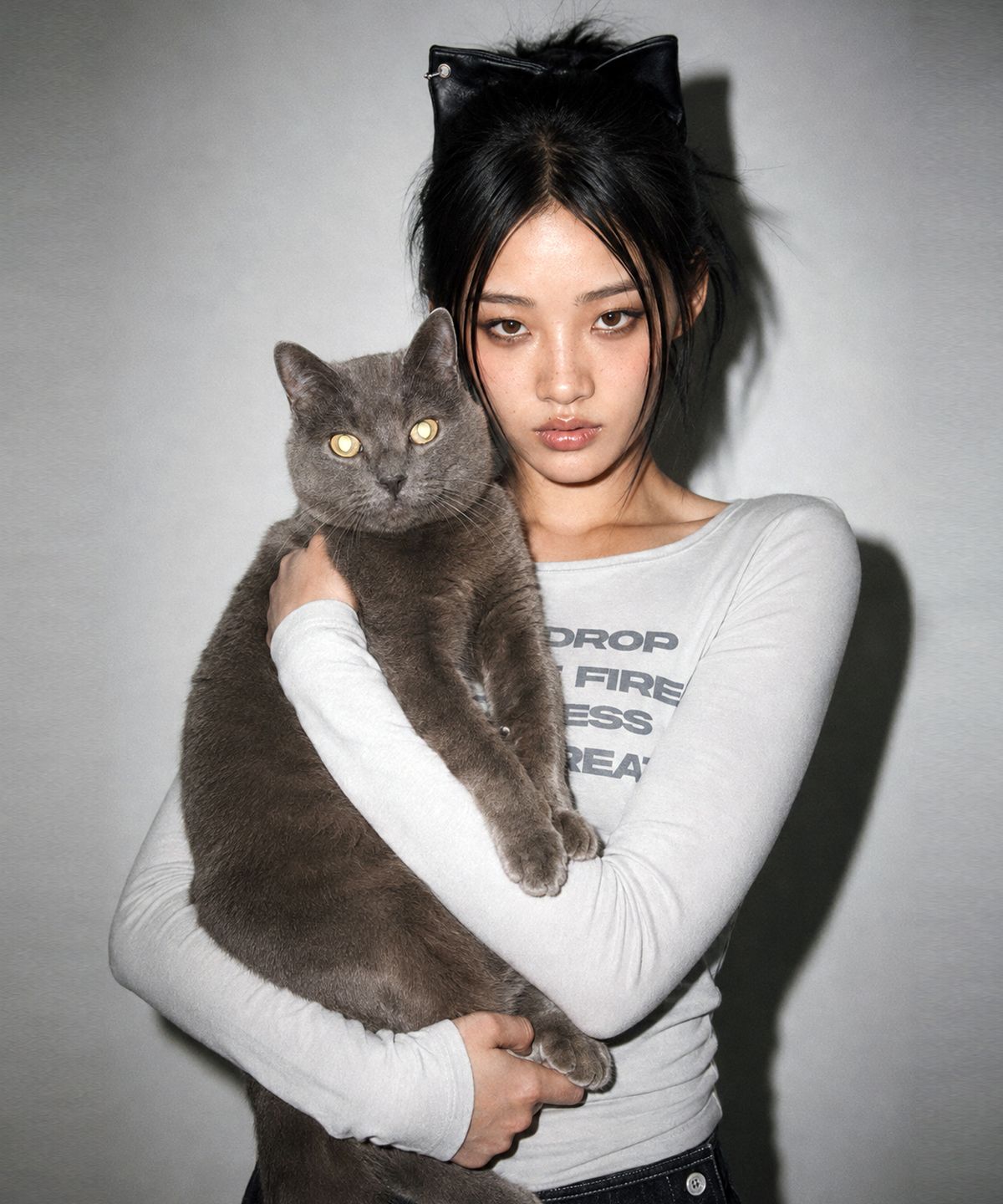 러닝하이(RUNNINGHIGH) 레더 스퀘어 스크런치 [블랙]