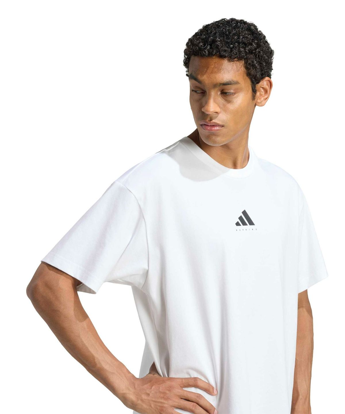 아디다스(ADIDAS) 러닝 그래픽 티셔츠 - 화이트 / KS2506