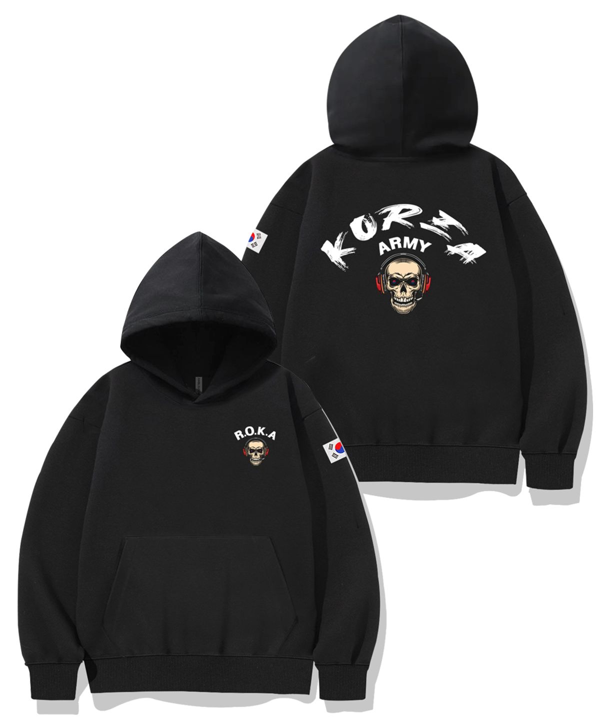 엠블룩(AMBLELOOK) 후디드 스웨트셔츠 KOREA ARMY스컬 (2color)
