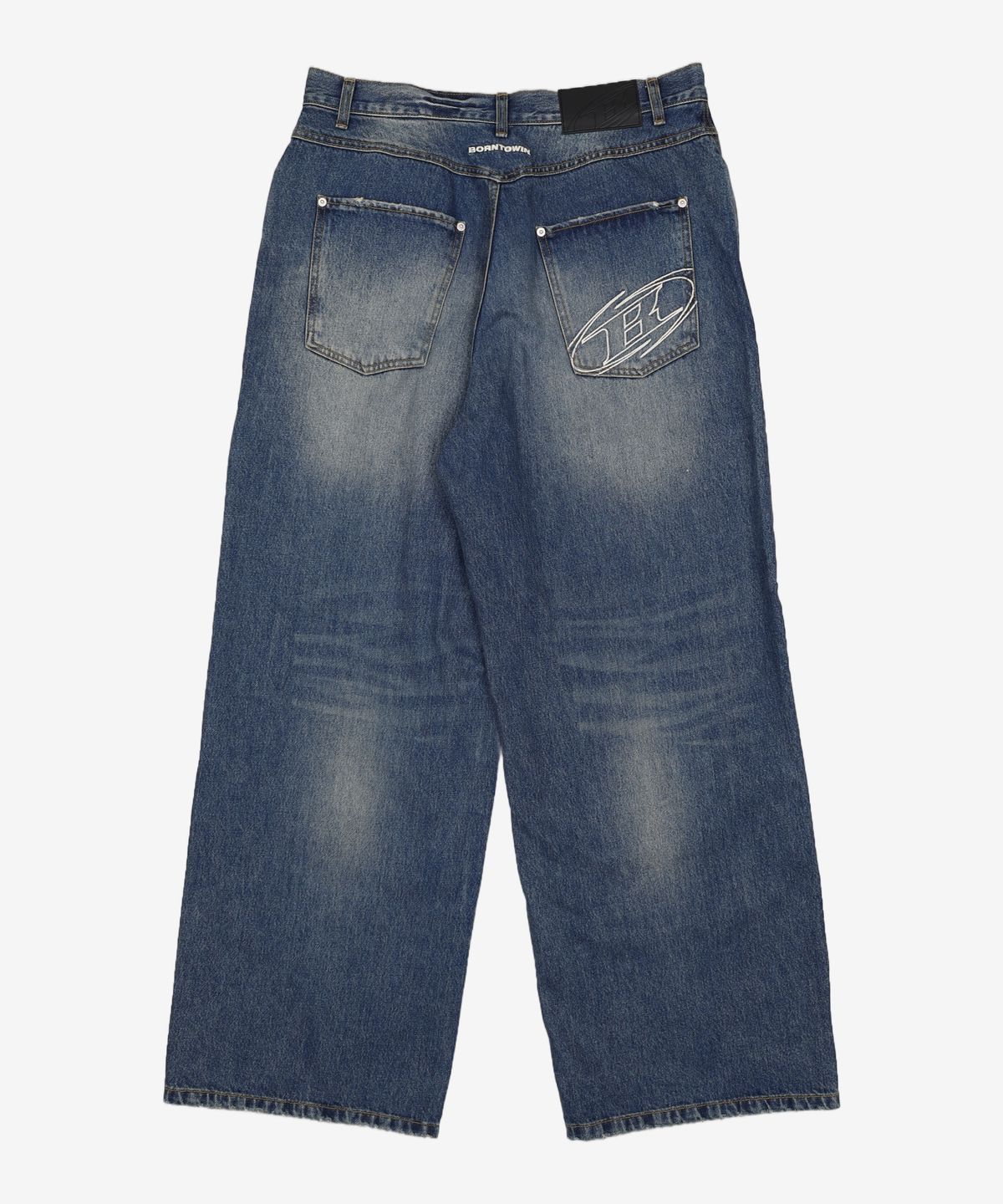 본투윈(BORN TO WIN) STROKE B WASHED WIDE DENIM PANTS [BLUE] 3
