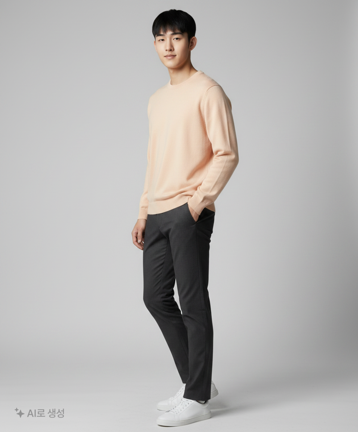 드로우핏(DRAW FIT) 퓨어 코튼 실키 라운드 니트  [6COLOR] XL