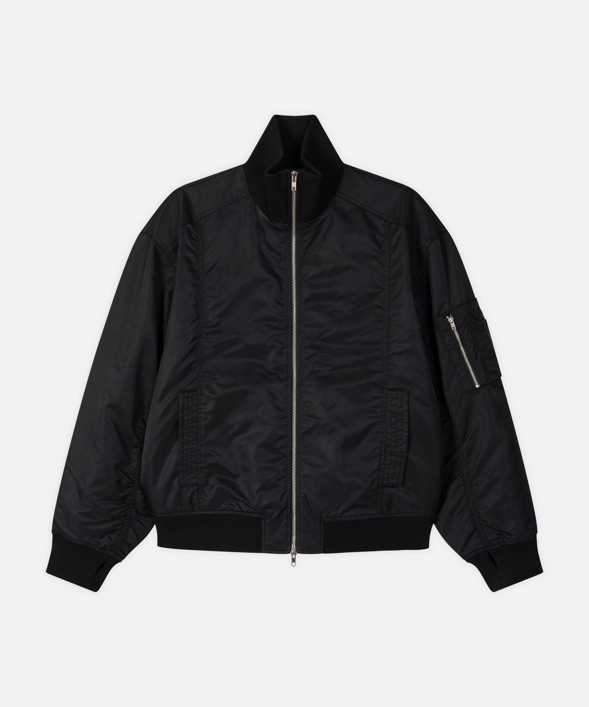 드로우핏(DRAW FIT) 릭스 크롭 하이넥 MA-1 자켓 [BLACK]