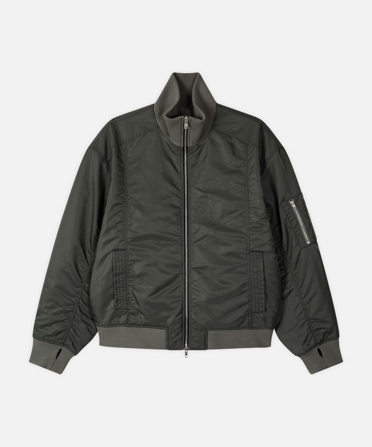 드로우핏(DRAW FIT) 릭스 크롭 하이넥 MA-1 자켓 [KHAKI]