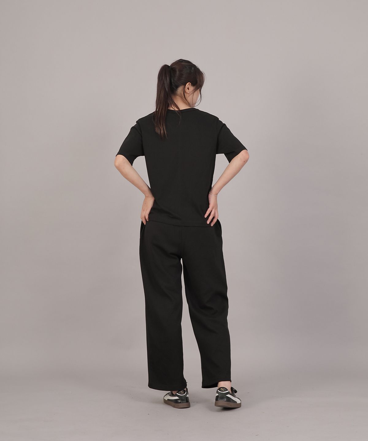세인트크루(SAINTCREW) 소프트 에센셜 기모 와이드팬츠 SEK-388 라이트인디고 블랙