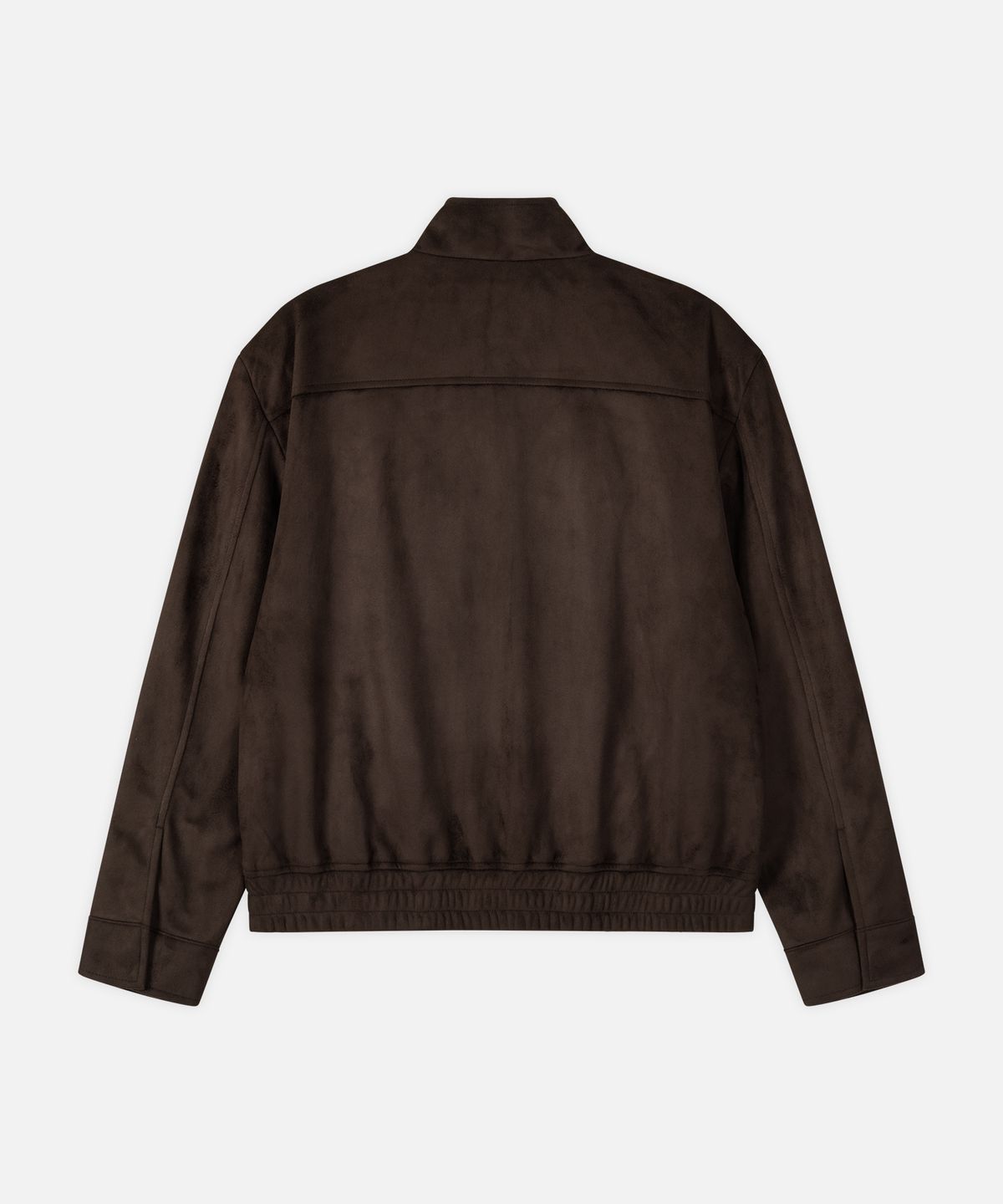 드로우핏(DRAW FIT) 리파인드 크롭 스웨이드 해링턴 자켓 [DARK BROWN]