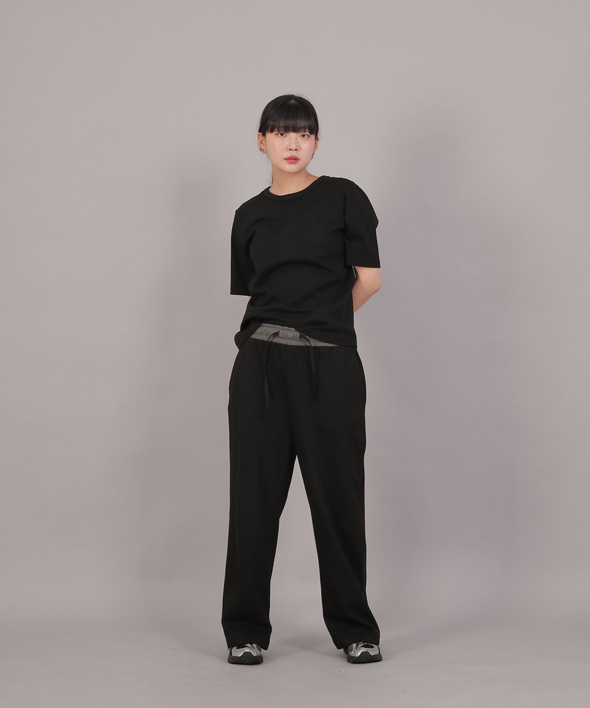 세인트크루(SAINTCREW) 소프트 에센셜 기모 와이드팬츠 SEK-388 그레이블랙