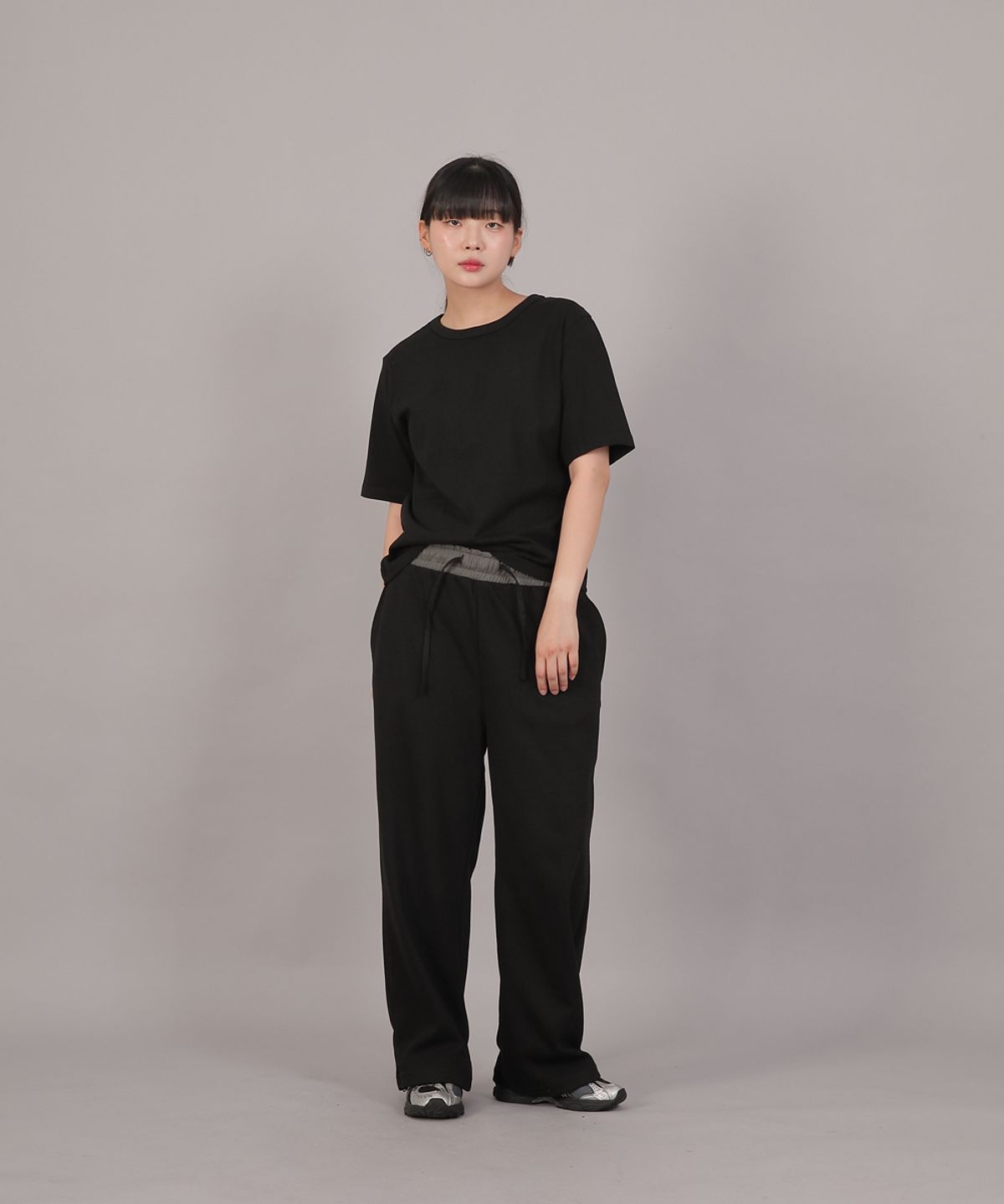 세인트크루(SAINTCREW) 소프트 에센셜 기모 와이드팬츠 SEK-388 그레이블랙