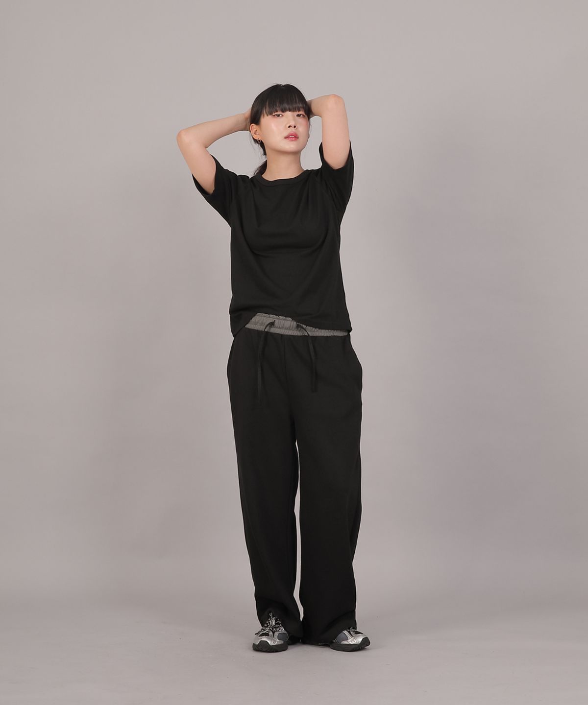 세인트크루(SAINTCREW) 소프트 에센셜 기모 와이드팬츠 SEK-388 그레이블랙