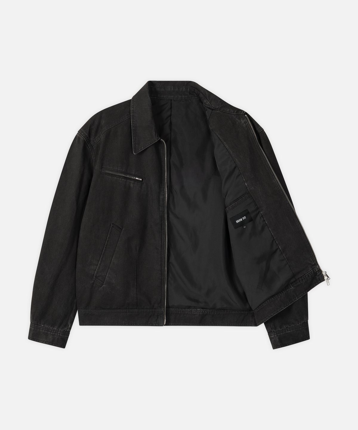 드로우핏(DRAW FIT) 브란도 워시드 코튼 스윙탑 자켓 [CHARCOAL]