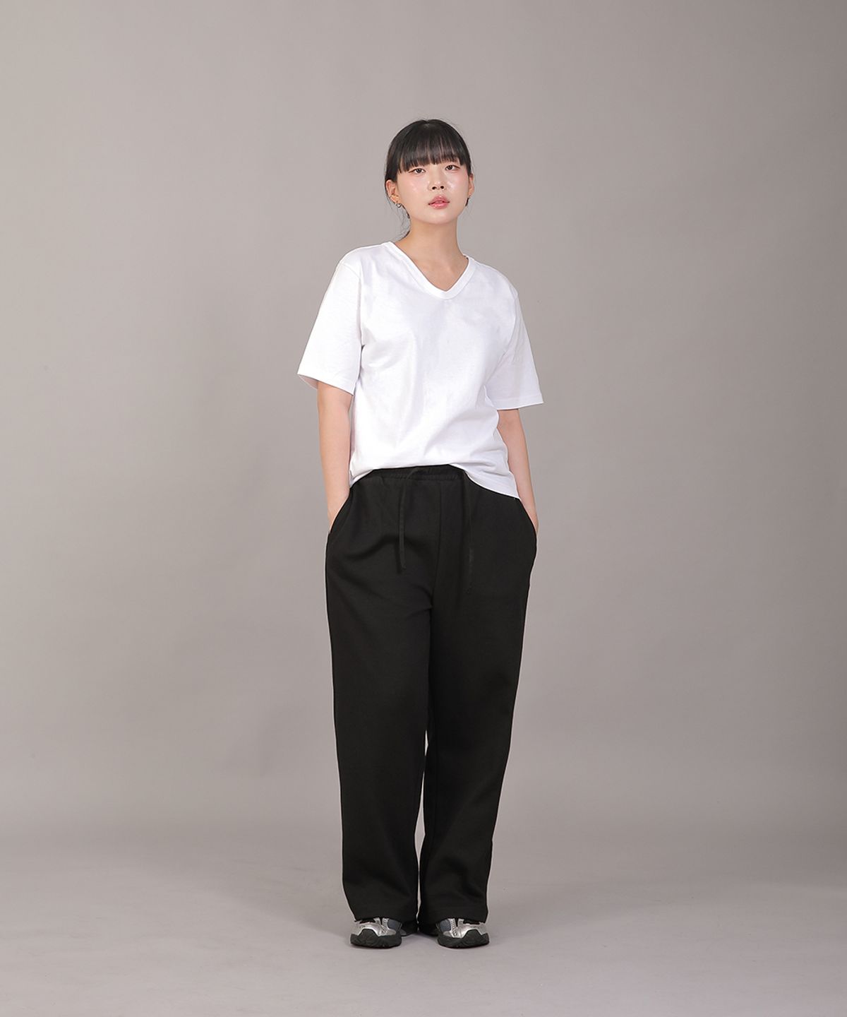 세인트크루(SAINTCREW) 소프트 에센셜 기모 와이드팬츠 SEK-388 블랙블랙