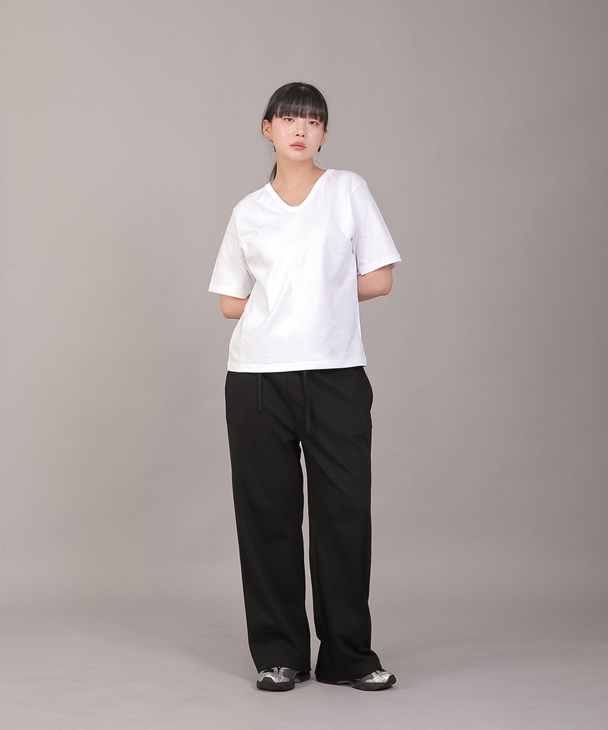 세인트크루(SAINTCREW) 소프트 에센셜 기모 와이드팬츠 SEK-388 블랙블랙