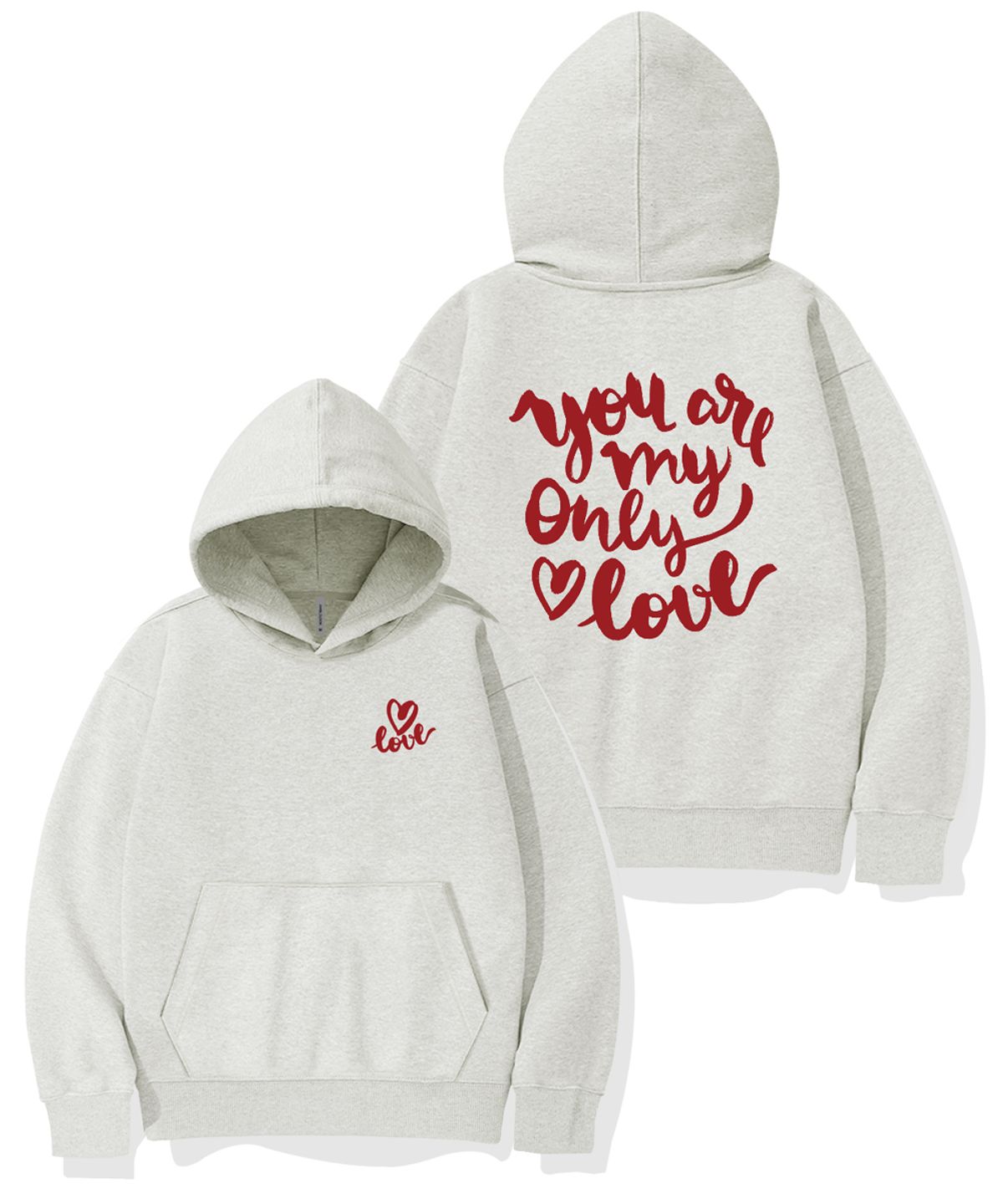 엠블룩(AMBLELOOK) 후디드 스웨트셔츠 ONLY LOVE (3color)