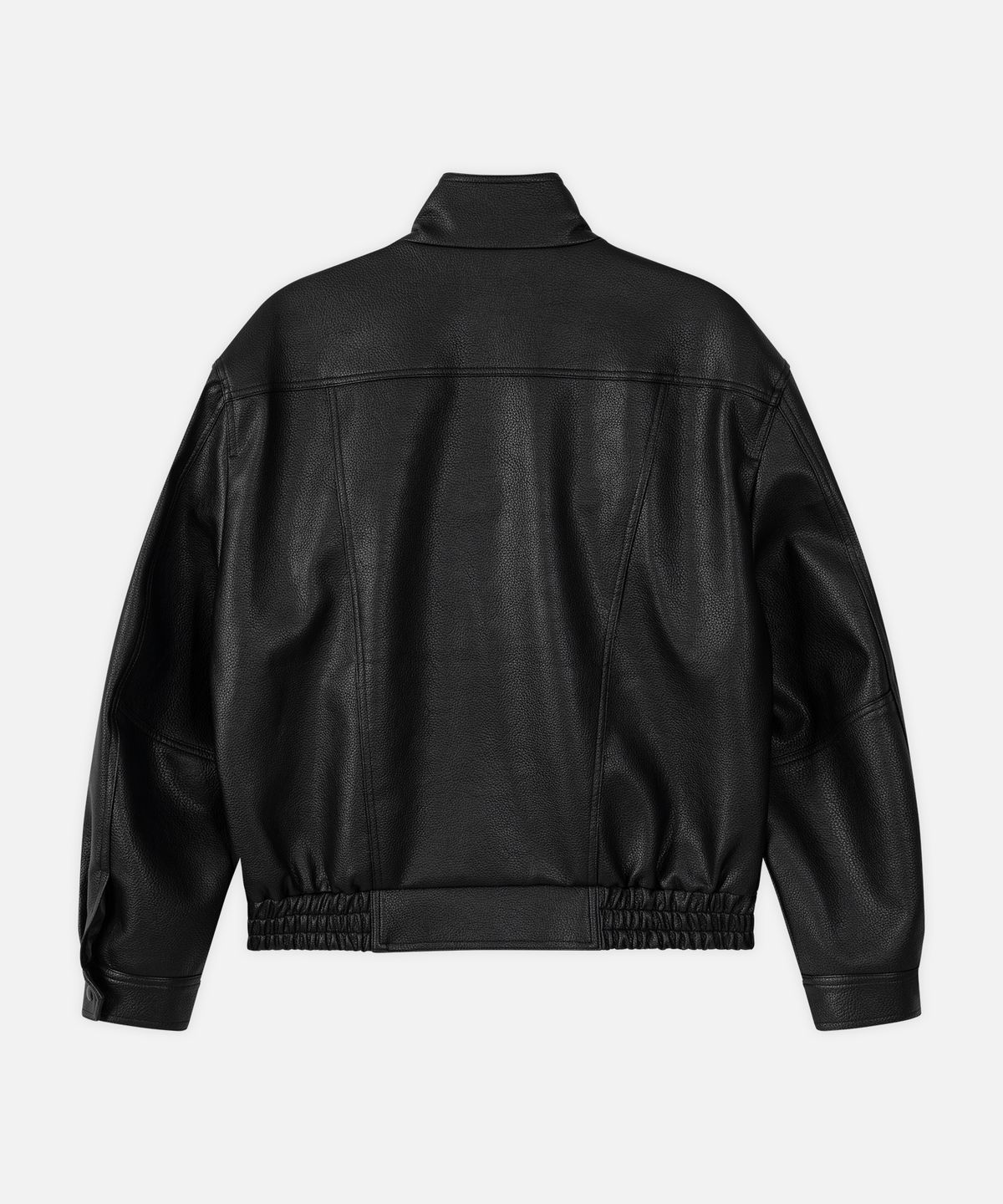 드로우핏(DRAW FIT) 아크만 하이넥 레더 보머 자켓 [BLACK]