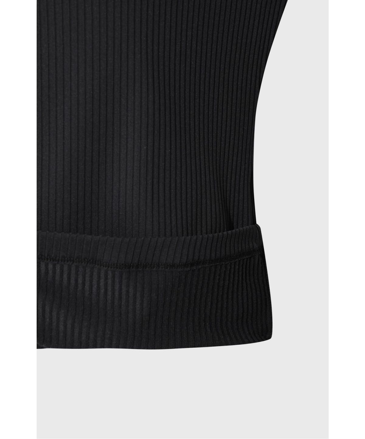 왁(WAAC) Women Ribbed Mockneck Pullover WWTCA26601BKX