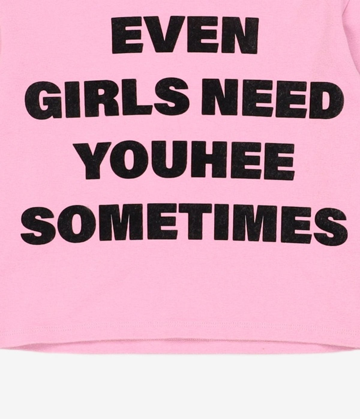 유희(YOUHEE) YOUHEE LETTERING LONG SLEEVE PINK FREE