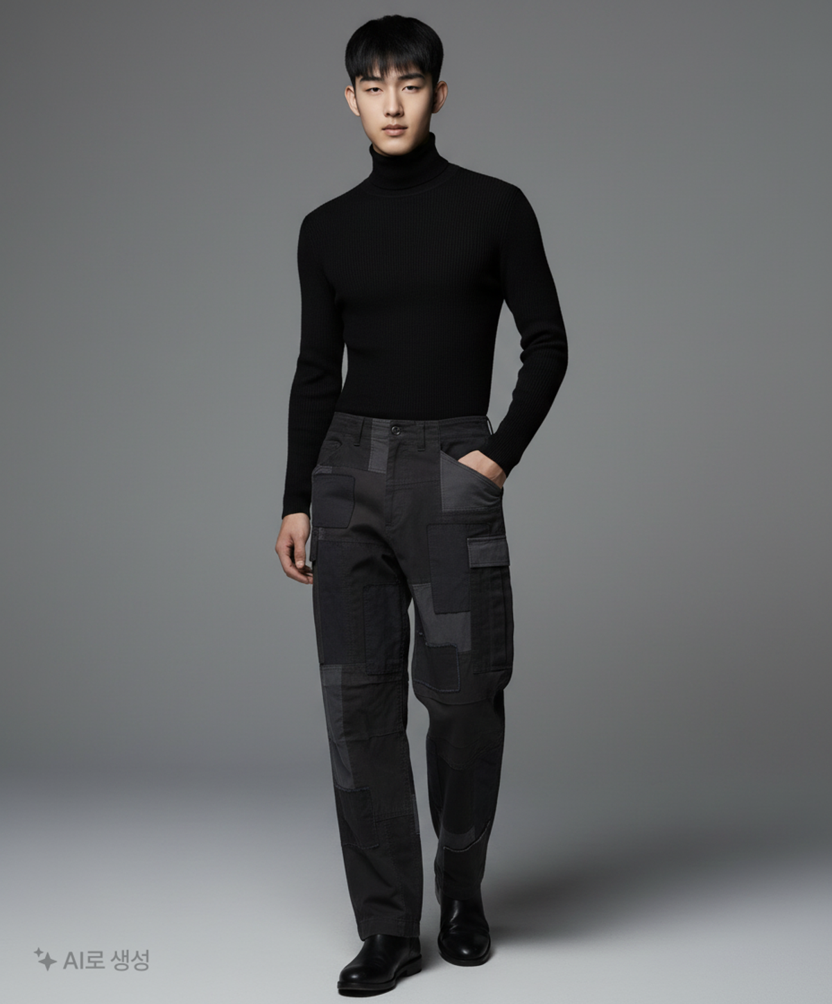 노매뉴얼(NOMANUAL) S.C MULTI PANEL PANTS - BLACK 100