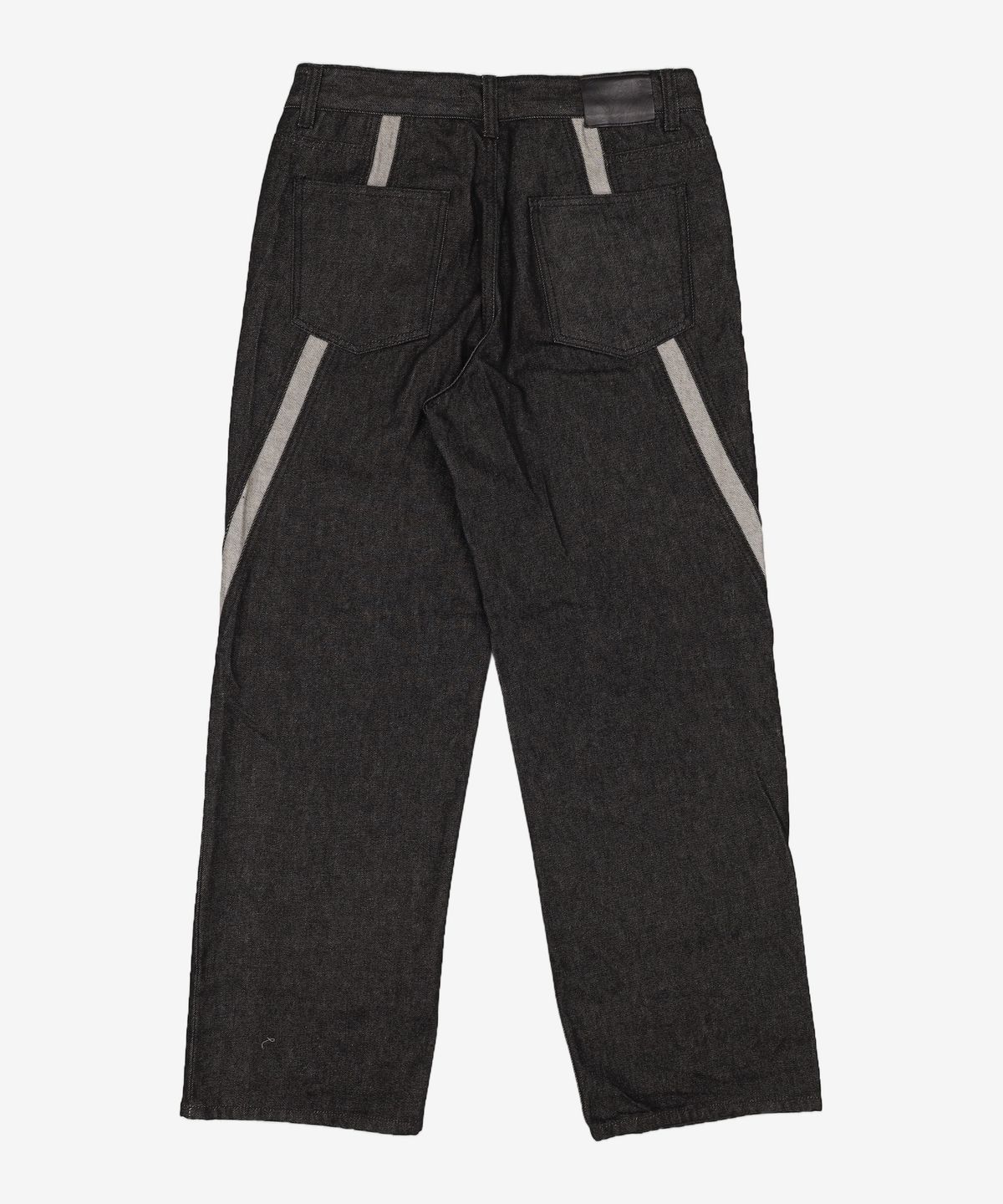 애드오프(ADDOFF) WAVE CURL LINE WIDE DENIM PANTS BLACK 50