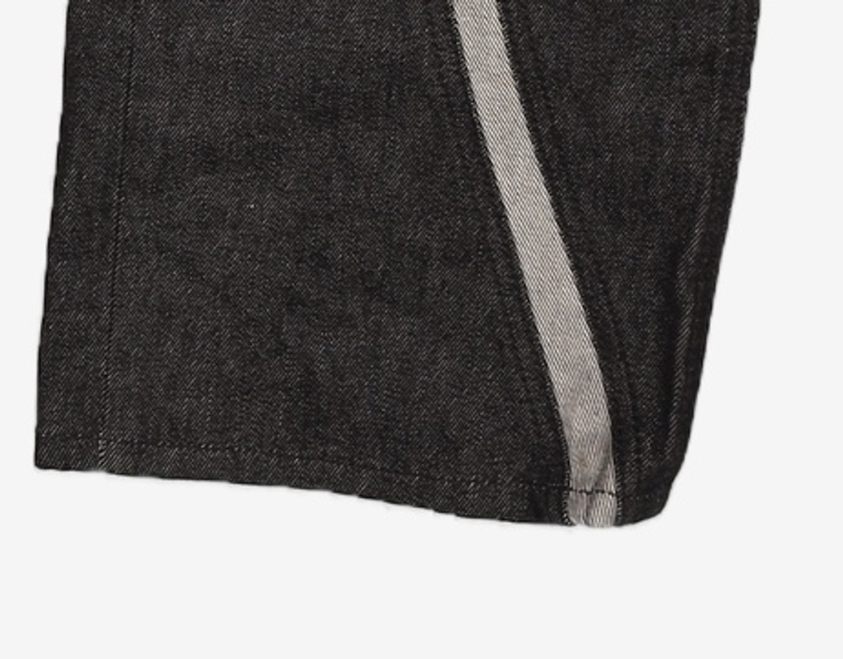 애드오프(ADDOFF) WAVE CURL LINE WIDE DENIM PANTS BLACK 50