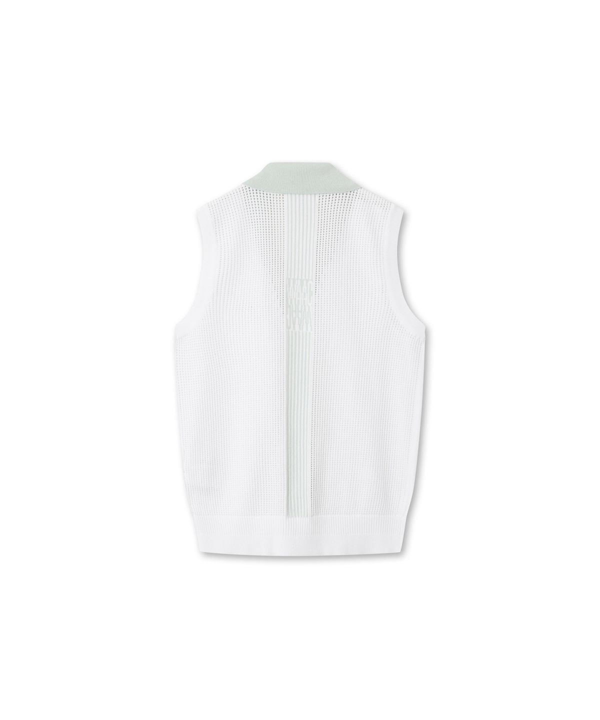 왁(WAAC) Mesh Knit V-neck Cardigan Vest WWWAM26400WHX
