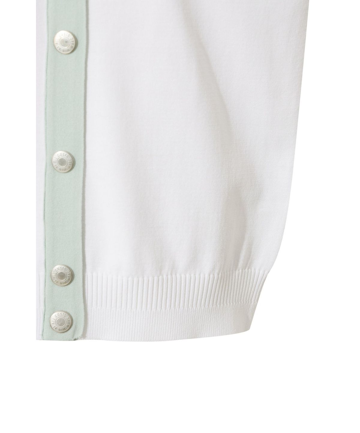 왁(WAAC) Mesh Knit V-neck Cardigan Vest WWWAM26400WHX