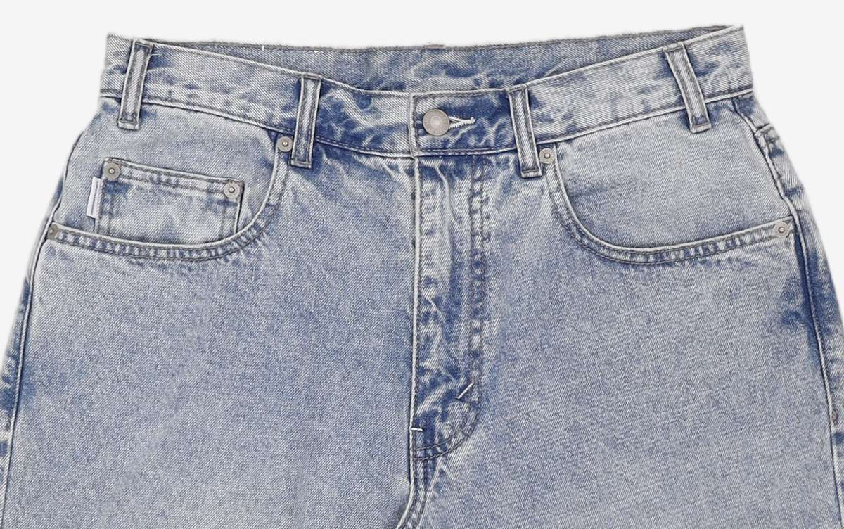 디스이즈네버댓(THISISNEVERTHAT) (SS23) Washed Denim Short - Washed Blue S