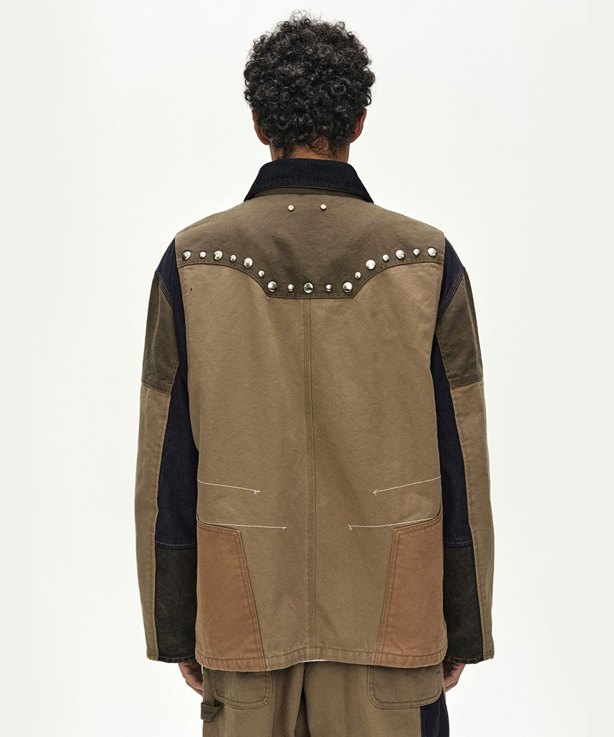 앤더슨벨(ADSB ANDERSSON BELL) AUSTIN PATCHWORK WASHED JACKET (KHAKI)