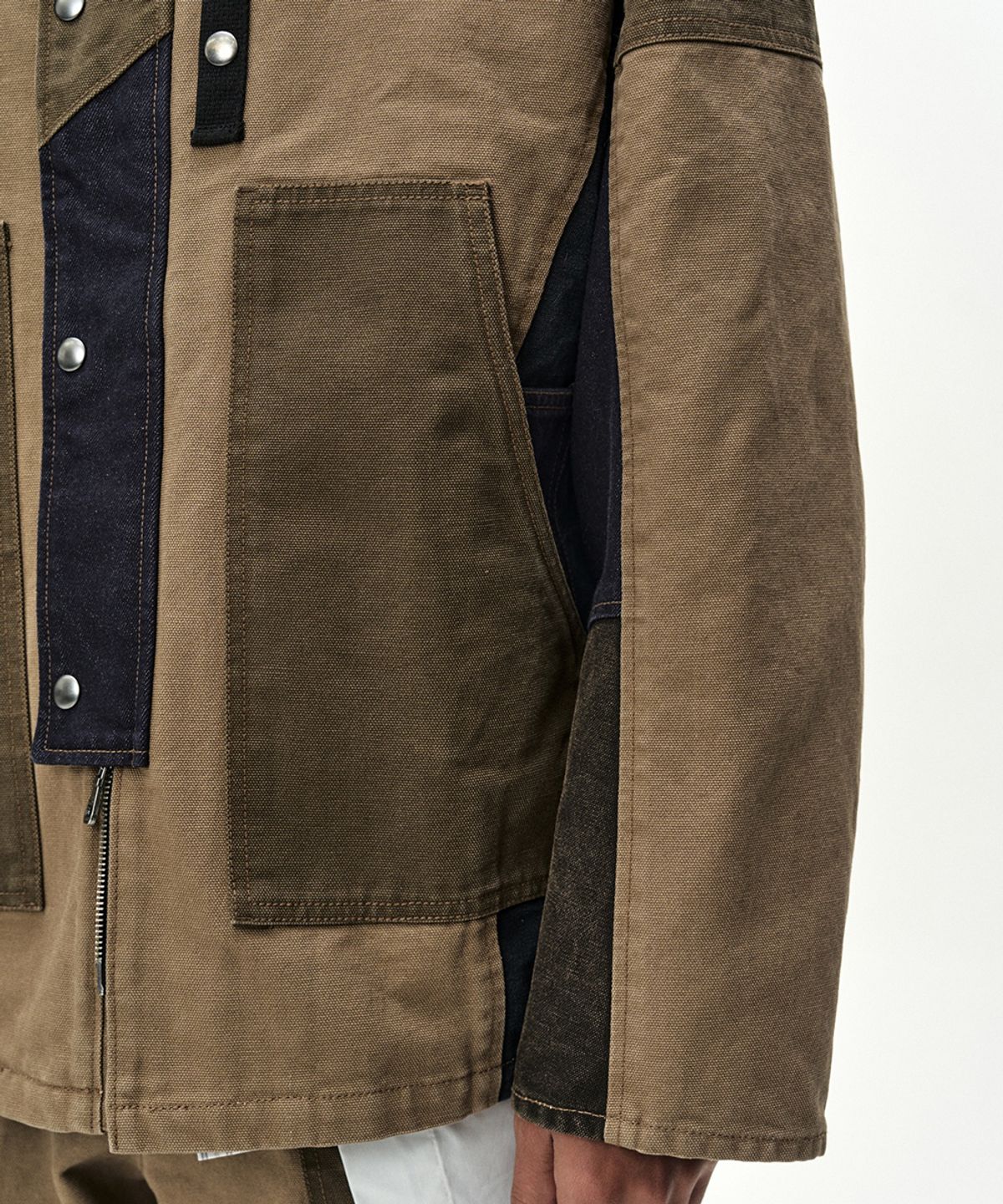 앤더슨벨(ADSB ANDERSSON BELL) AUSTIN PATCHWORK WASHED JACKET (KHAKI)