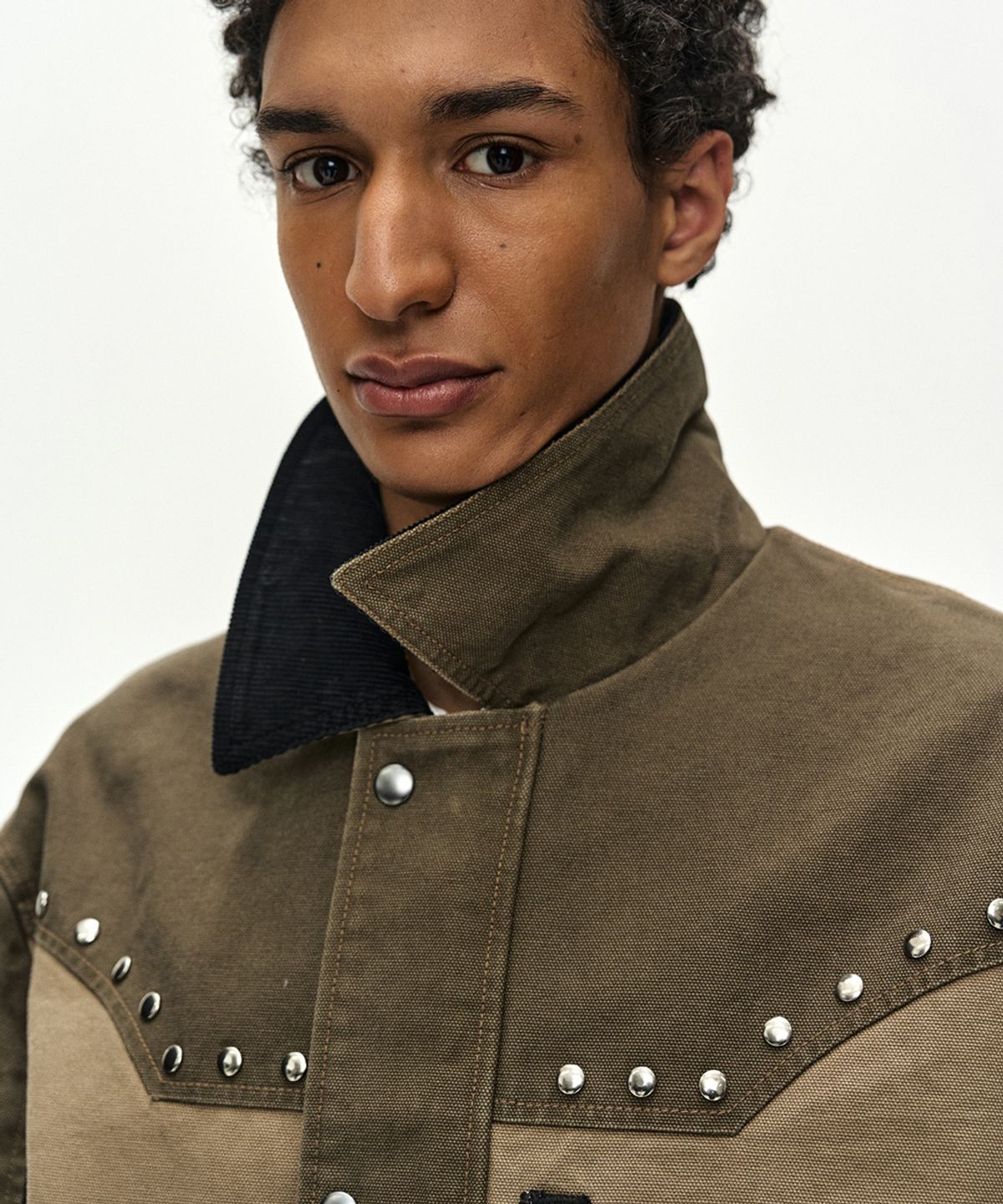 앤더슨벨(ADSB ANDERSSON BELL) AUSTIN PATCHWORK WASHED JACKET (KHAKI)