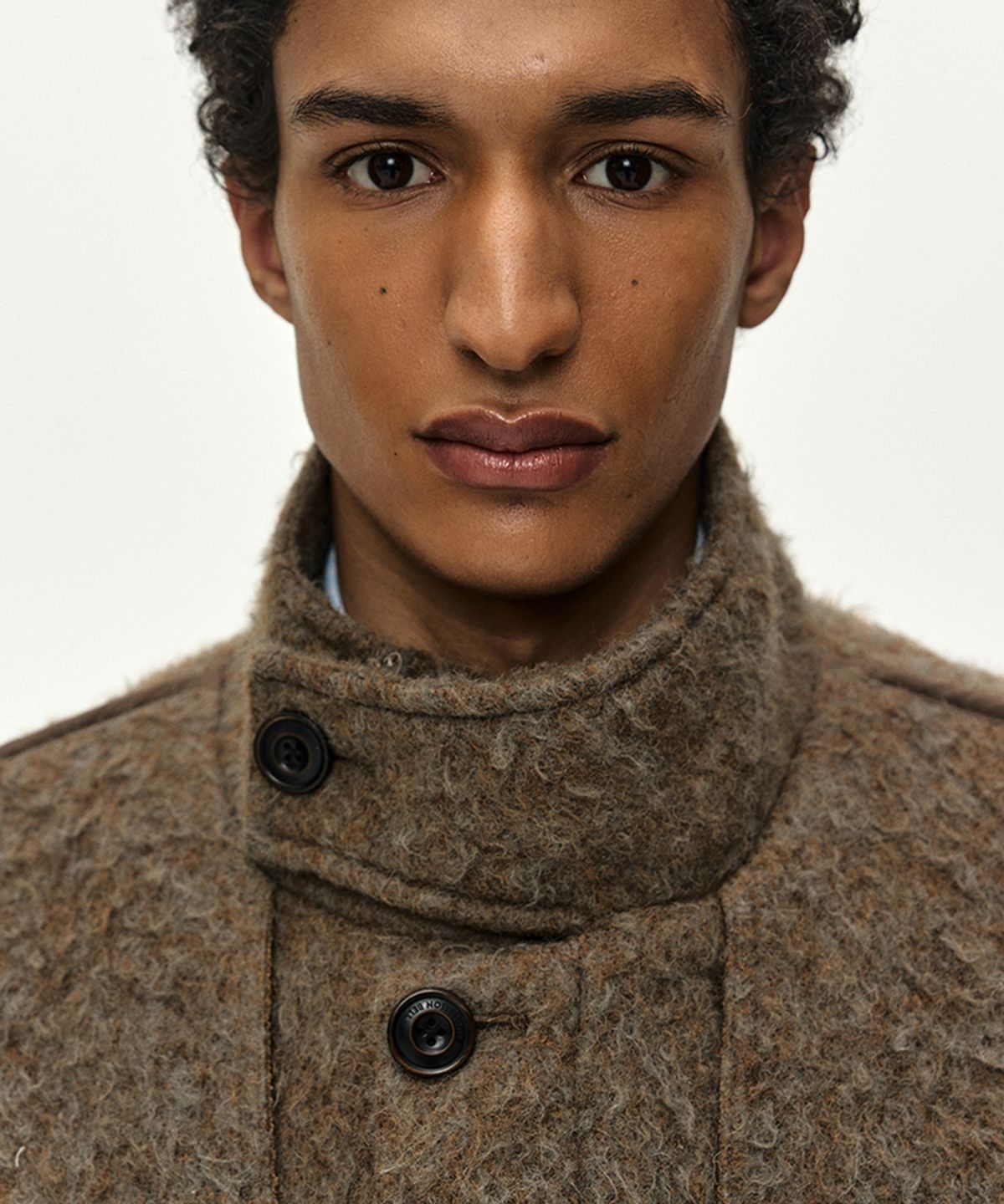 앤더슨벨(ADSB ANDERSSON BELL) LINUS HARRINGTON WOOL JACKET (BROWN/GREY)