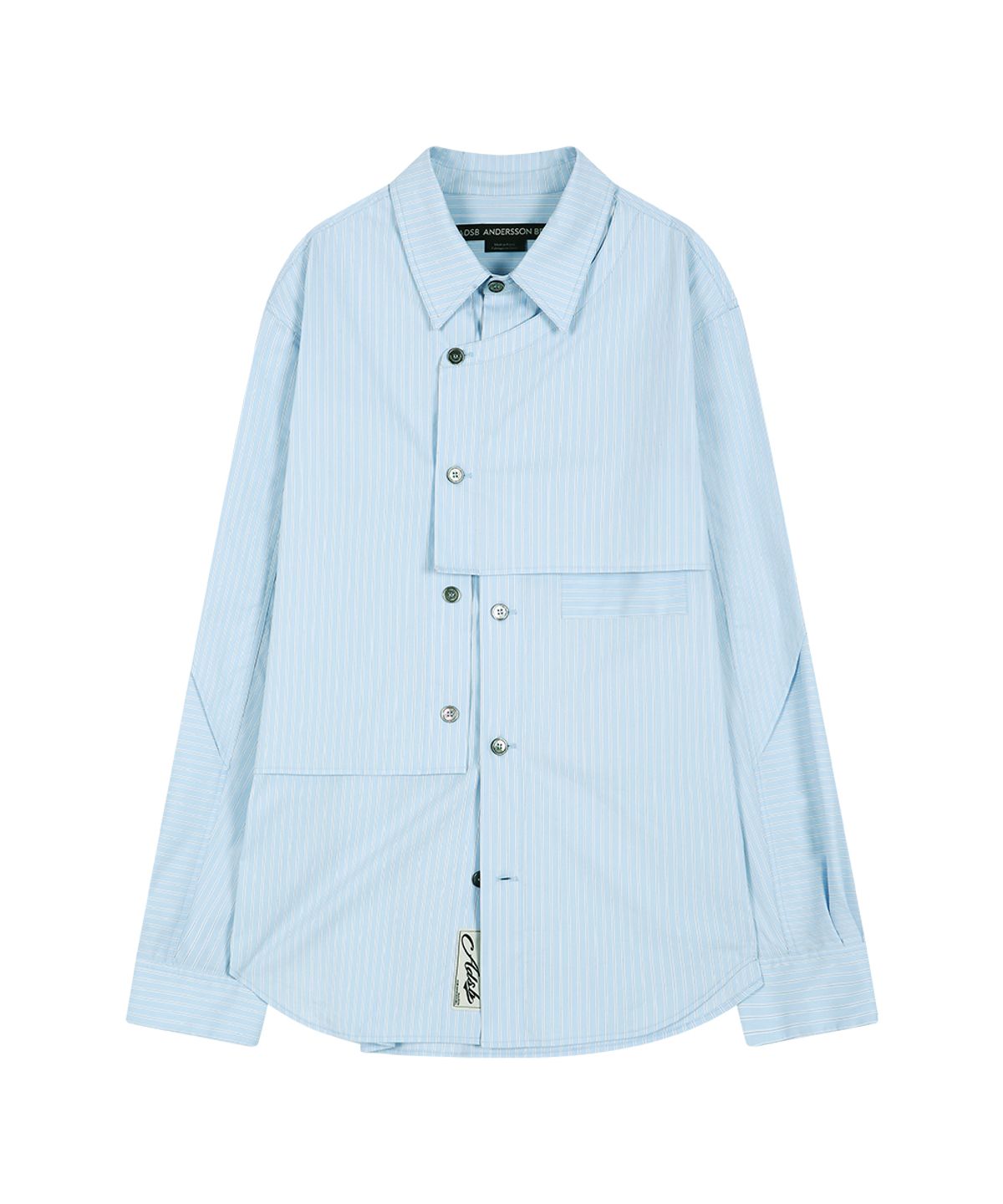 앤더슨벨(ADSB ANDERSSON BELL) MAEY STRIPE LAYERED SHIRT (BLUE STRIPE)