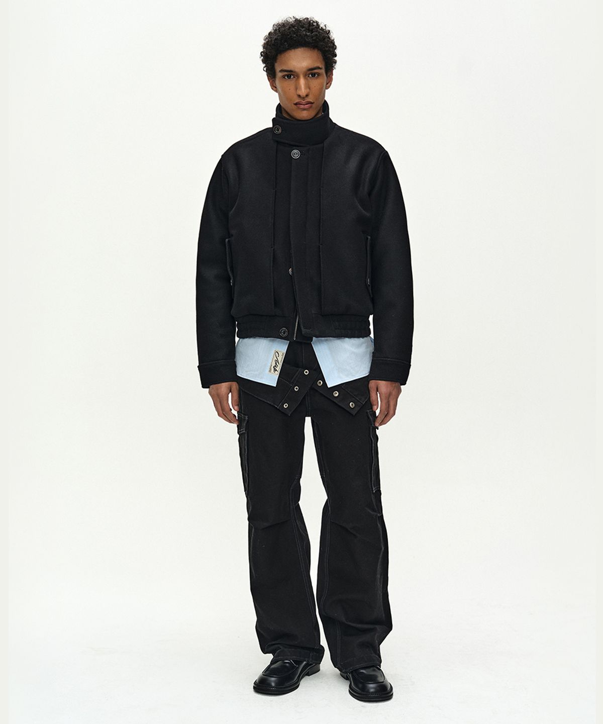 앤더슨벨(ADSB ANDERSSON BELL) LINUS HARRINGTON WOOL JACKET (BLACK)