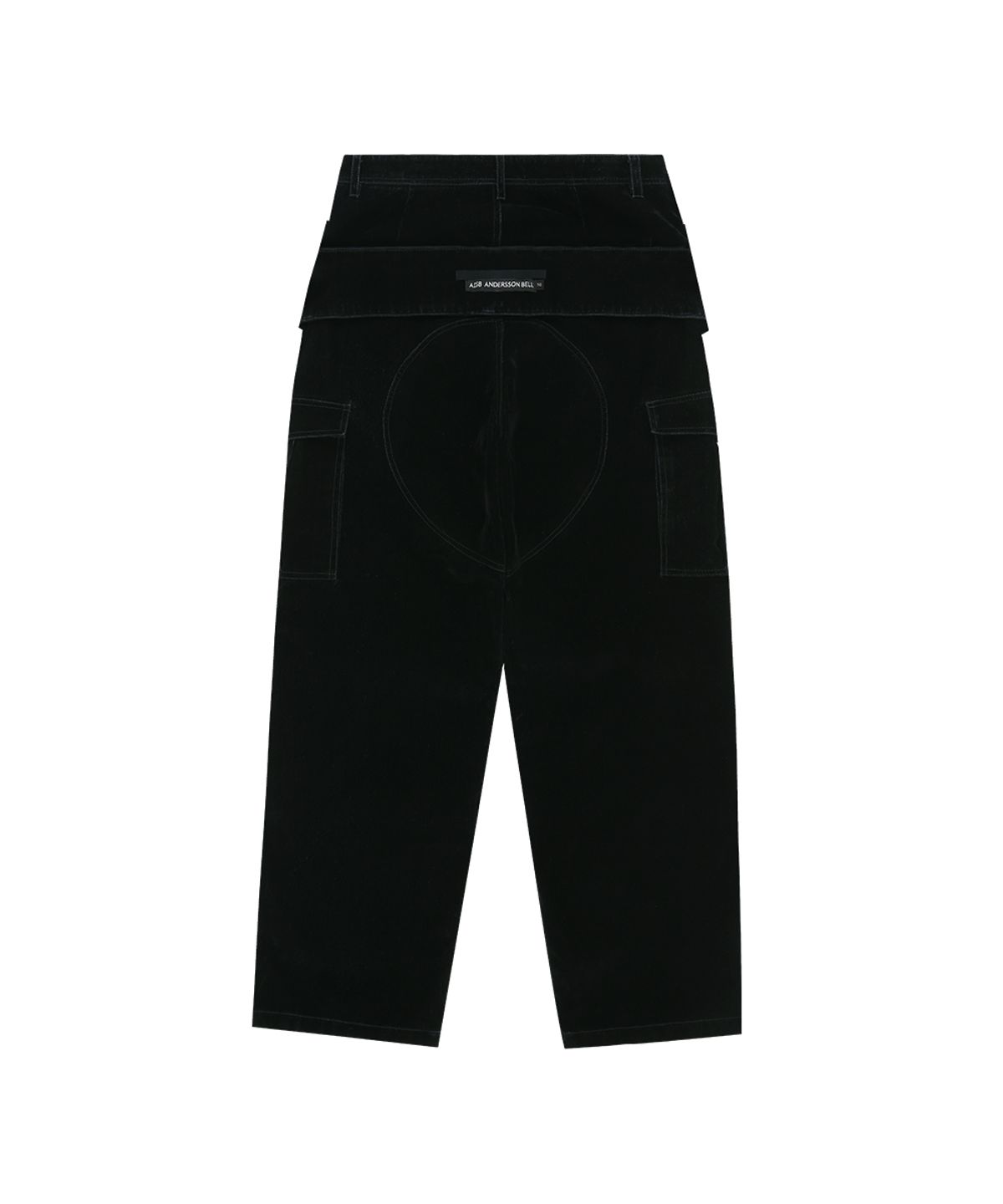 앤더슨벨(ADSB ANDERSSON BELL) FLOCK VELVET DOUBLE WAIST WIDE-LEG JEANS (BLACK)
