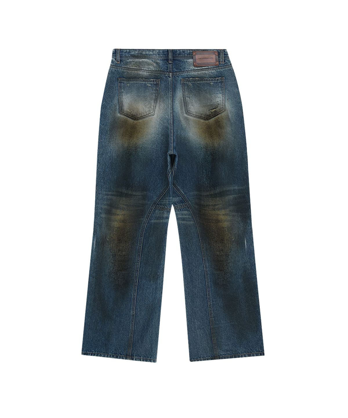 앤더슨벨(ADSB ANDERSSON BELL) UNISEX COATED BLUE WIDE-LEG JEANS (BLUE)