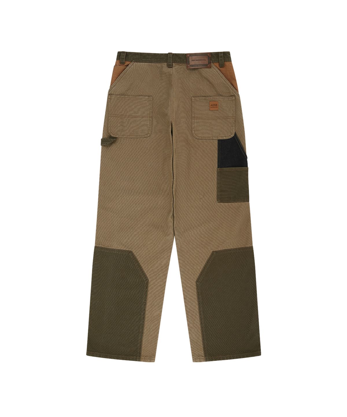 앤더슨벨(ADSB ANDERSSON BELL) AUSTIN PATCHWORK WASHED WIDE-LEG JEANS (KHAKI)
