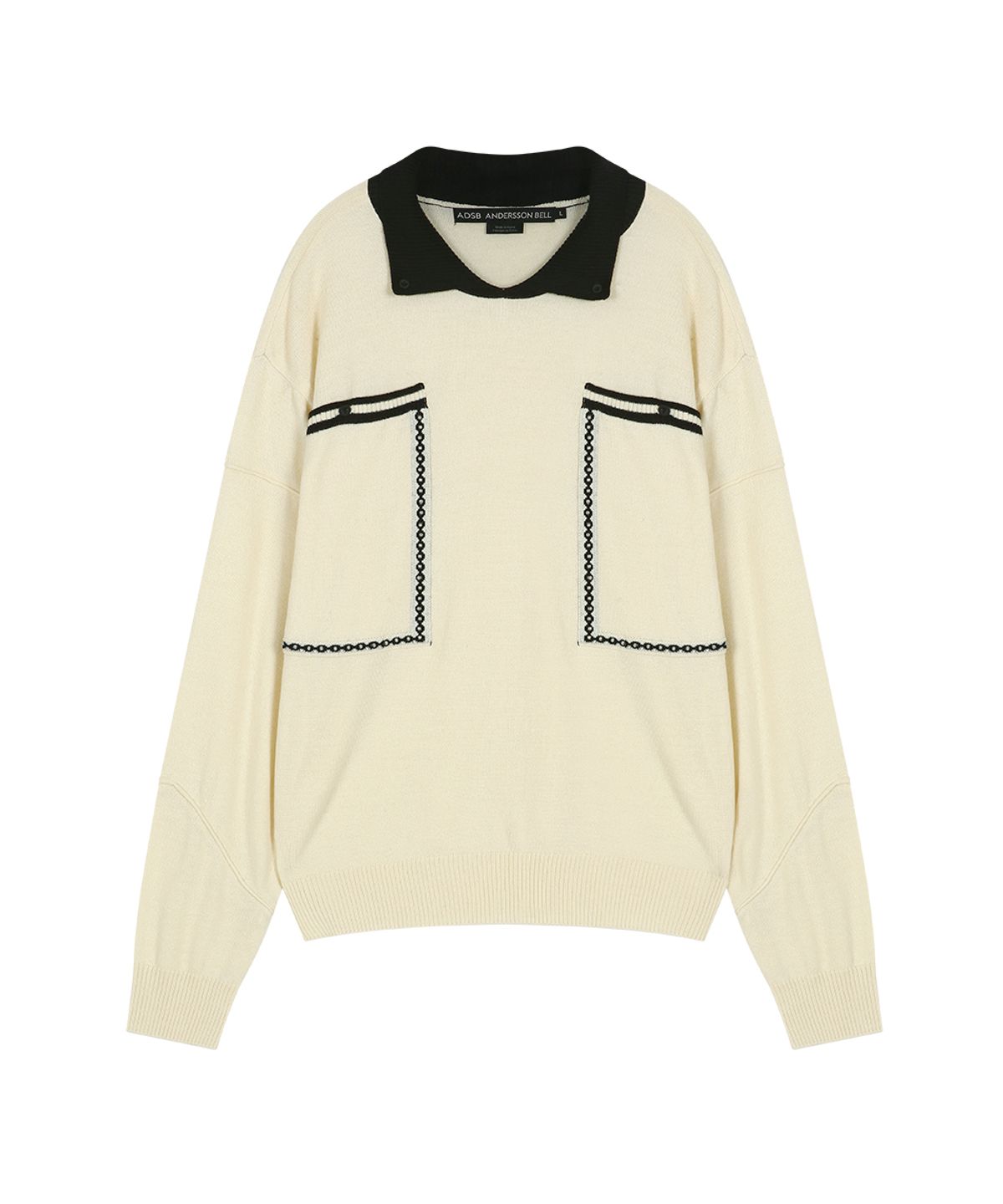 앤더슨벨(ADSB ANDERSSON BELL) BIG POCKET POLO SWEATER (ECRU)