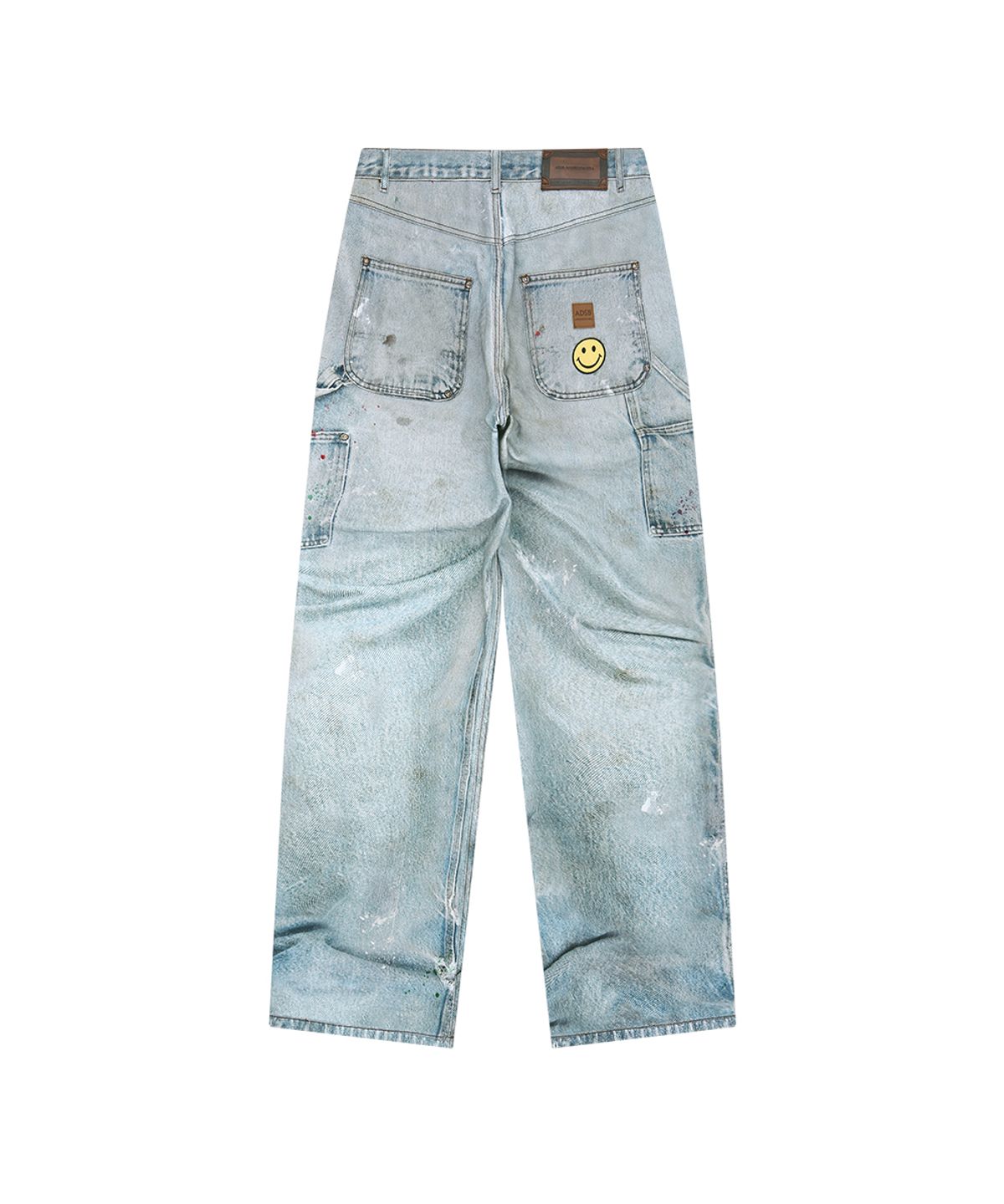 앤더슨벨(ADSB ANDERSSON BELL) DISTRESSED TROMPE-LOEIL CARPENTER JEANS (MID BLUE)