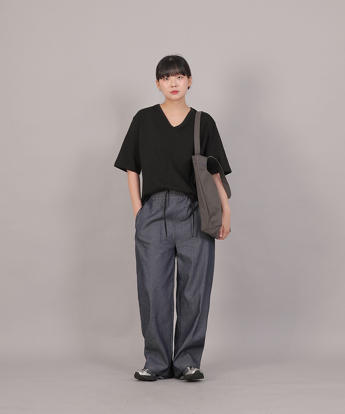세인트크루(SAINTCREW) 코어 와이드 밴딩팬츠 MWP-391 데님 라이트인디고