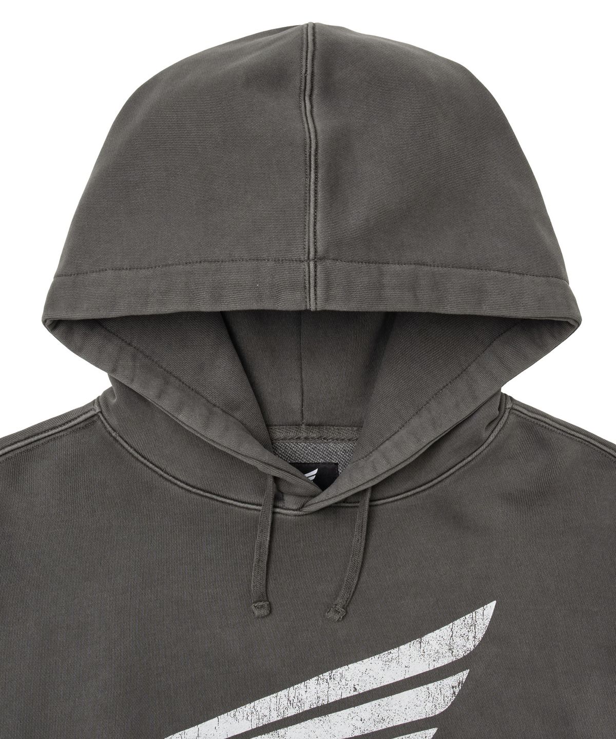 핍스 모터사이클(PHYPS MOTORCYCLE) [김간지 X 핍스 모터사이클] Pigment Scratch Logo Hoodie Charcoal