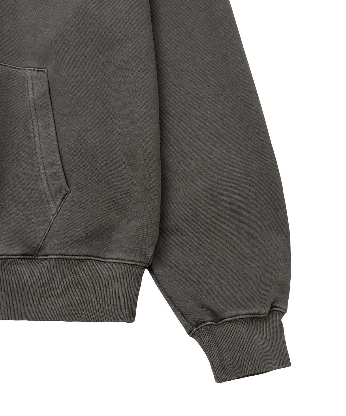 핍스 모터사이클(PHYPS MOTORCYCLE) [김간지 X 핍스 모터사이클] Pigment Scratch Logo Hoodie Charcoal