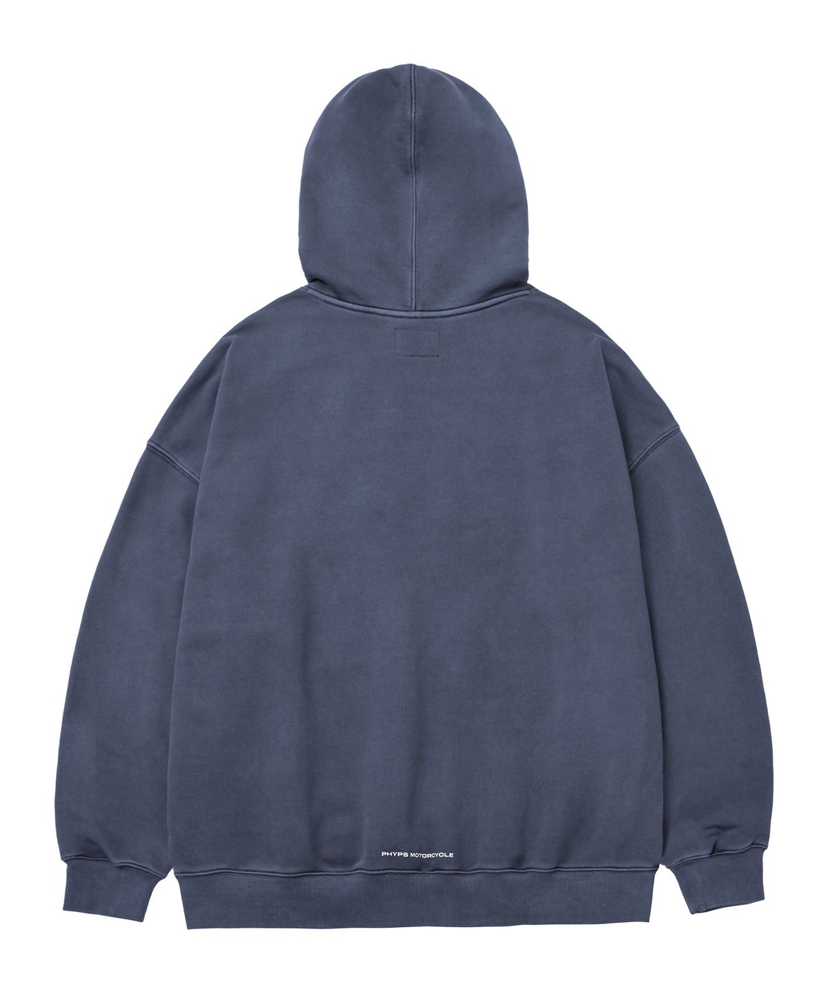 핍스 모터사이클(PHYPS MOTORCYCLE) [김간지 X 핍스 모터사이클] Pigment Scratch Logo Hoodie Navy