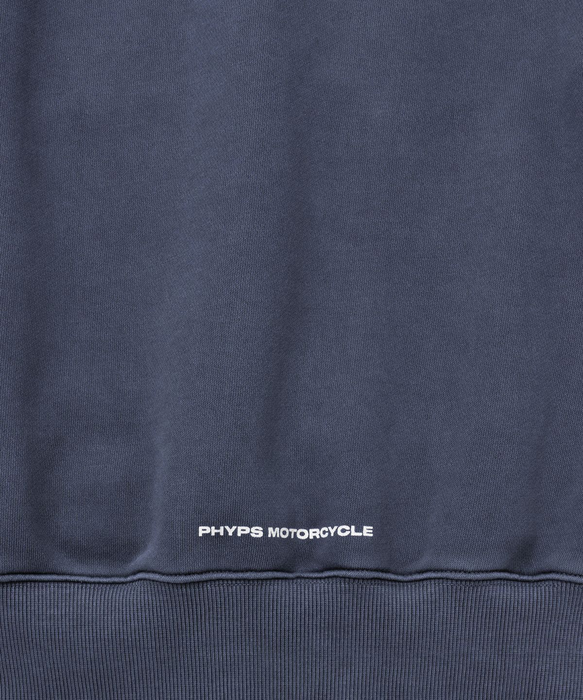 핍스 모터사이클(PHYPS MOTORCYCLE) [김간지 X 핍스 모터사이클] Pigment Scratch Logo Hoodie Navy
