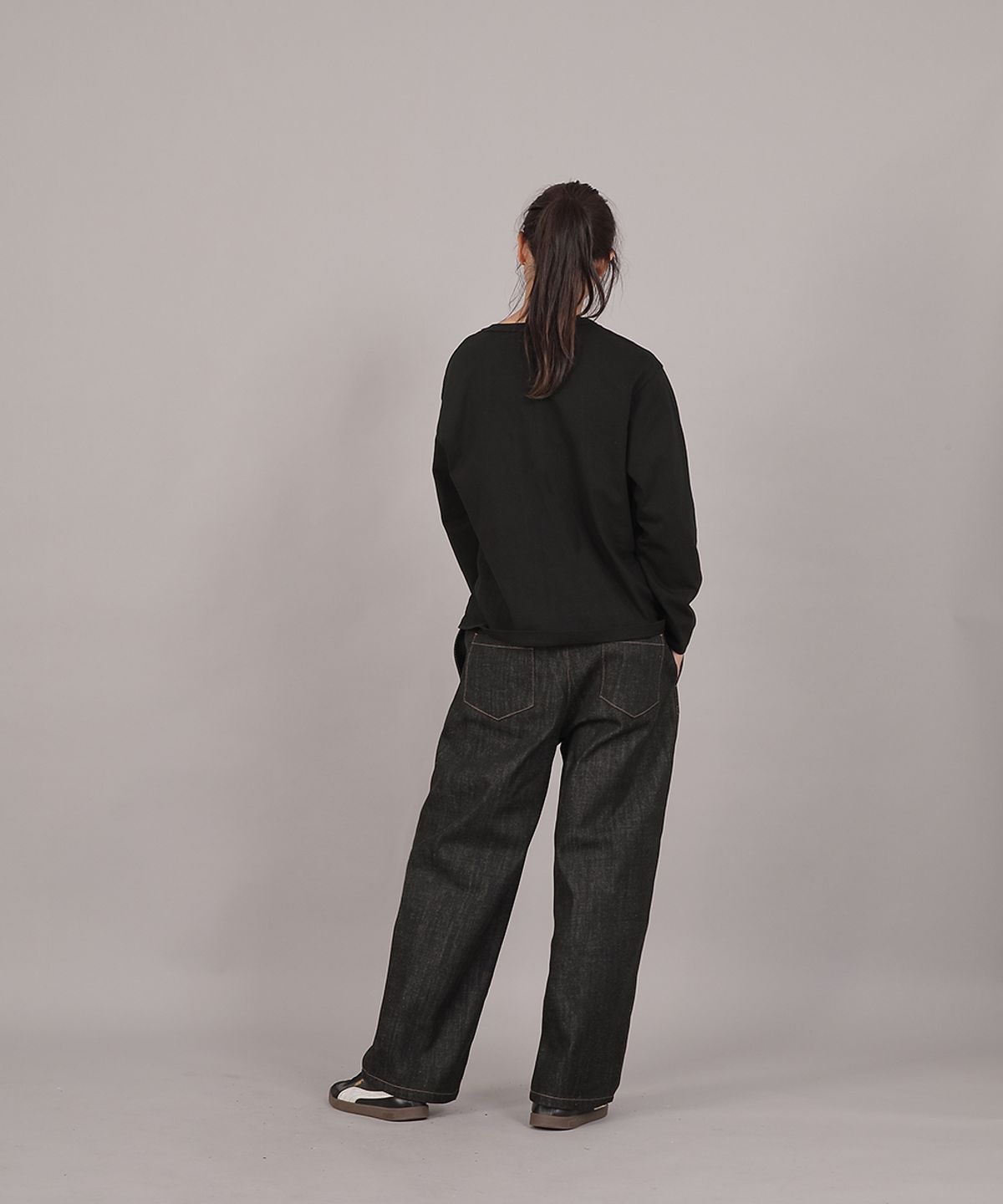 세인트크루(SAINTCREW) 코어 와이드 밴딩팬츠 MWP-391 데님 블랙